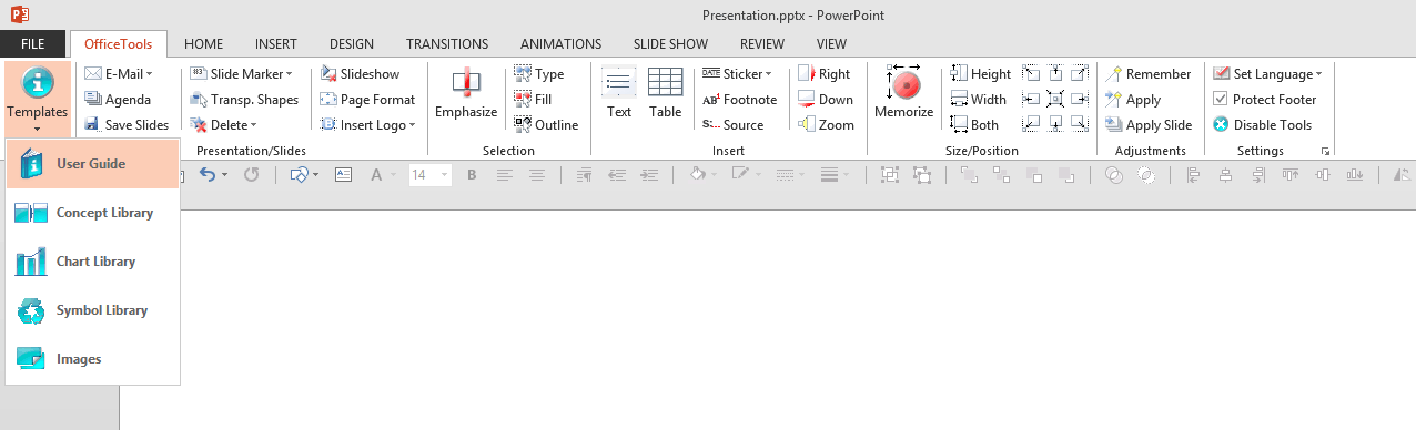 Die OfficeTools Premium Version für PowerPoint